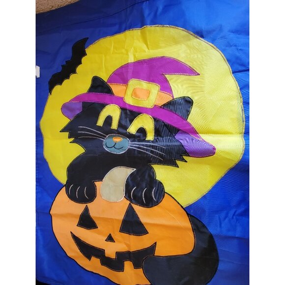Nylon with cat flag large Halloween vintage home decor - Picture 7 of 7